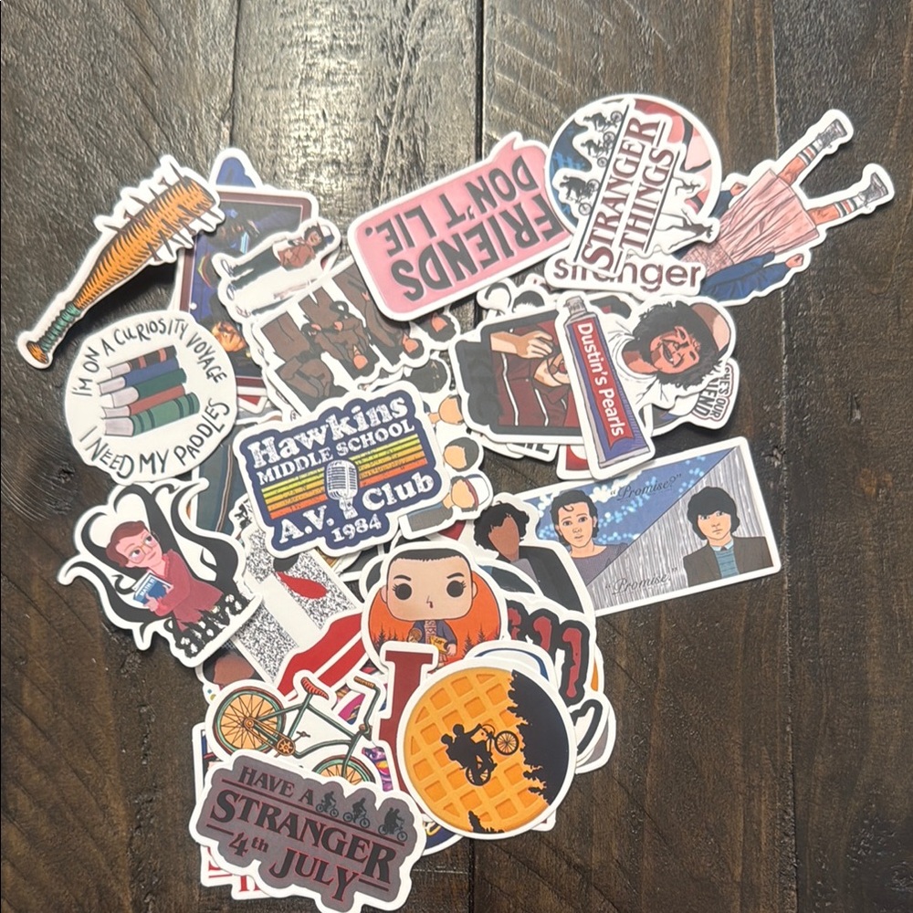 Stranger Things Themed Sticker Pack - Multicolor